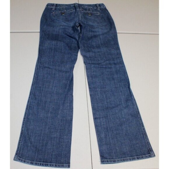 Women Banana Republic Stretch Mid Rise Jeans Denim Sz: 4 Blue Boot Cut 6 Pockets - Picture 6 of 8